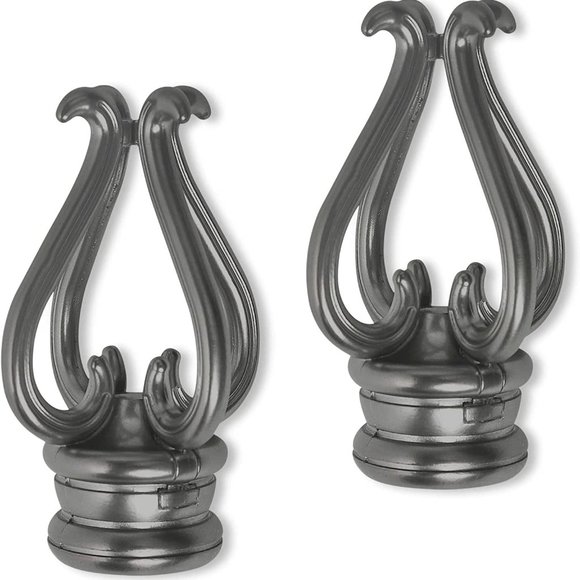 Cambria Brushed Nickel Florentine Curtain Finials Set of 2 NEW - Picture 1 of 1